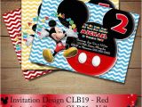 Mickey Mouse Clubhouse 2nd Birthday Invitations Items Similar to Huge Selection Chevron Mickey Mouse