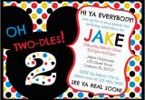 Mickey Mouse Clubhouse 2nd Birthday Invitations Mickey Mouse Clubhouse Oh Two Dles 2nd Birthday Invitation