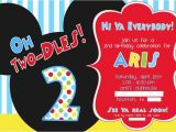 Mickey Mouse Clubhouse 2nd Birthday Invitations Two Year Old Birthday Invitations Dolanpedia Invitations