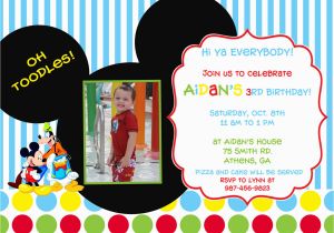 Mickey Mouse Clubhouse Birthday Invites Mickey Mouse Clubhouse Birthday Party Invitation