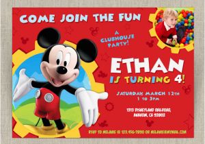 Mickey Mouse Clubhouse Custom Birthday Invitations Disney Mickey Mouse Clubhouse Customizable Printable Party