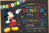 Mickey Mouse Clubhouse Custom Birthday Invitations Mickey Mouse Birthday Invitation Mickey Mouse Clubhouse