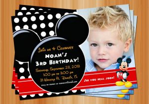 Mickey Mouse Clubhouse Custom Birthday Invitations Mickey Mouse Birthday Invitation Printable Birthday Party