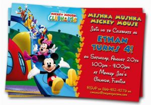 Mickey Mouse Clubhouse Custom Birthday Invitations Mickey Mouse Clubhouse Invitations Printable Personalized