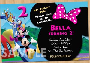 Mickey Mouse Clubhouse Custom Birthday Invitations Minnie Mickey Mouse Clubhouse Invitation Printable Birthday