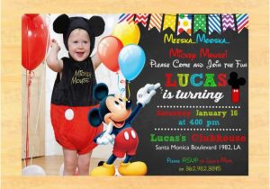 Mickey Mouse Clubhouse First Birthday Invitations Custom Mickey Mouse 1st Birthday Invitations by Partyinstant