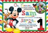 Mickey Mouse Clubhouse First Birthday Invitations Mickey Mouse 1st Birthday Invitations Drevio Invitations