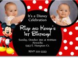 Mickey Mouse Clubhouse First Birthday Invitations Mickey Mouse Christening Invitation orderecigsjuice Info
