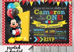 Mickey Mouse Clubhouse First Birthday Invitations Mickey Mouse Invitation Mickey Mouse 1st Birthday Mickey