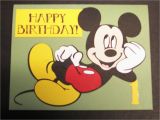 Mickey Mouse First Birthday Card Items Similar to Mickey Mouse First Birthday Card 2 On Etsy