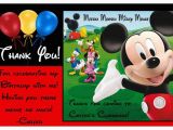 Mickey Mouse First Birthday Card Mickey Mouse Clubhouse Birthday Thank You Cards Balloon