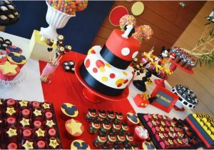 Mickey Mouse First Birthday Party Decorations Kara 39 S Party Ideas Mickey Mouse 1st Birthday Party Via