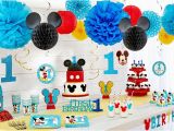 Mickey Mouse First Birthday Party Decorations Mickey Mouse 1st Birthday Party Supplies Party City