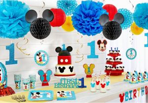 Mickey Mouse First Birthday Party Decorations Mickey Mouse 1st Birthday Party Supplies Party City