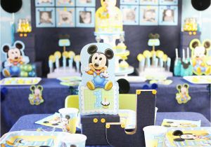 Mickey Mouse First Birthday Party Decorations Mickey Mouse First Birthday Party Ideas soiree event Design