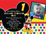 Mickey Mouse themed Birthday Invitations Free Printable 1st Mickey Mouse Birthday Invitations