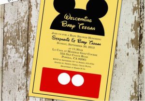 Mickey Mouse themed Birthday Invitations Mickey Mouse Birthday Invitation Disney themed Baby Shower