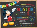 Mickey Mouse themed Birthday Invitations Mickey Mouse Birthday Invitation Mickey Mouse Clubhouse