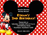 Mickey Mouse themed Birthday Invitations Mickey Mouse Birthday Invitation