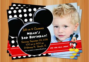 Mickey Mouse themed Birthday Invitations Mickey Mouse Birthday Invitation Printable Birthday Party