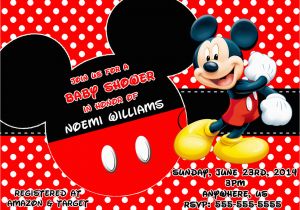 Mickey Mouse themed Birthday Invitations Mickey Mouse theme Baby Shower Ideas Free Printable Baby