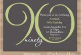 Milestone Birthday Invitation Wording 90th Birthday Invitation Adult Milestone 90th Birthday