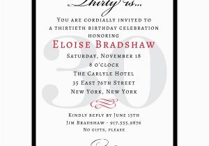 Milestone Birthday Invitation Wording Classic 30th Birthday Milestone Invitations Paperstyle