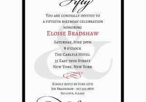 Milestone Birthday Invitation Wording Classic 50th Birthday Milestone Invitations Paperstyle