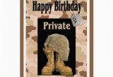 Military Birthday Cards Military Army Private Birthday Card Zazzle Com