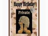 Military Birthday Cards Military Army Private Birthday Card Zazzle Com