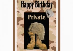 Military Birthday Cards Military Army Private Birthday Card Zazzle Com