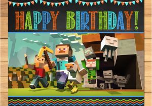 Minecraft Birthday Card Amazon Minecraft Birthday Sign Chalkboard Flags Monkstavern