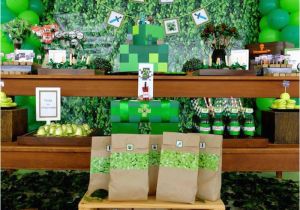 Minecraft Birthday Party Decoration Ideas Kara 39 S Party Ideas Minecraft themed Birthday Party Via