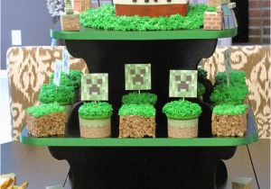 Minecraft Decorations for Birthday Party Minecraft Birthday Party Cupcake Stand