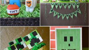 Minecraft Decorations for Birthday Party Vintage Minecraft Video Game Boy Birthday Party Planning