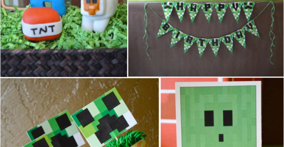 Minecraft Decorations for Birthday Party Vintage Minecraft Video Game Boy Birthday Party Planning
