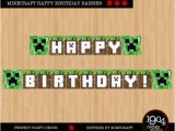 Minecraft Happy Birthday Banner 8 Best Images Of Minecraft Birthday Printable Banner