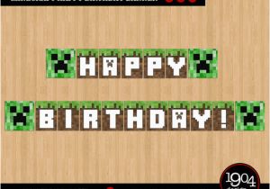 Minecraft Happy Birthday Banner 8 Best Images Of Minecraft Birthday Printable Banner