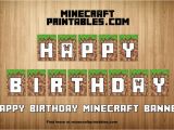 Minecraft Happy Birthday Banner Birthday Banner Printable Minecraft Happy Birthday Banner
