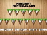Minecraft Happy Birthday Banner Birthday Banner Printable Minecraft Happy Birthday