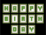 Minecraft Happy Birthday Banner Free Minecraft Printables Catch My Party