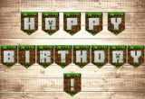 Minecraft Happy Birthday Banner Minecraft Birthday Banner Minecraft Party Magianrainbow