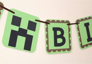 Minecraft Happy Birthday Banner Minecraft Happy Birthday Banner Minecraft Party by