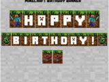 Minecraft Happy Birthday Banner Pdf Items Similar to Minecraft Happy Birthday Banner