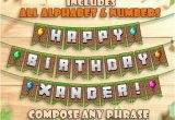 Minecraft Happy Birthday Banner Pdf Minecraft Birthday Banner Party Printable Personalized