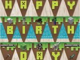 Minecraft Happy Birthday Banner Printable Free Printable Minecraft Birthday Banner for A Minecraft themed