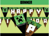 Minecraft Happy Birthday Banner Printable Free Printable Minecraft Birthday Banner