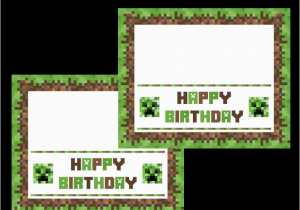 Minecraft Printable Birthday Card 9 Best Images Of Minecraft Birthday Printables Free