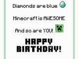 Minecraft Printable Birthday Card Free Printable Minecraft Birthday Card Minecraft
