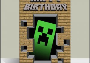 Minecraft Printable Birthday Card Minecraft Birthday Quotes Quotesgram